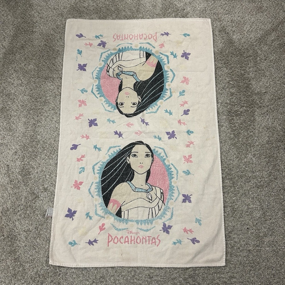 Vintage Disney Pocahontas Towel 39"‎ X 24" Cannon 1990s Disney Princess